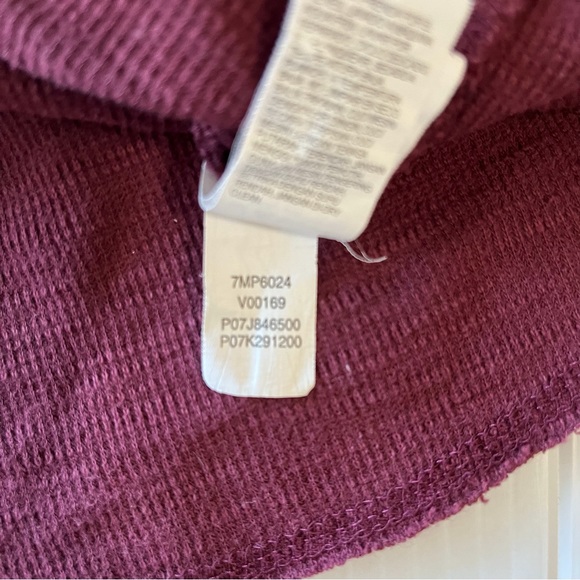 Lucky Brand Lived In Henley Thermal Waffle Long Sleeve Shirt Maroon Size XXL - Picture 10 of 10